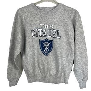 Vtg Soffe Heavy Sweats Citadel Sweatshirt Mens M Gray Crewneck Military College